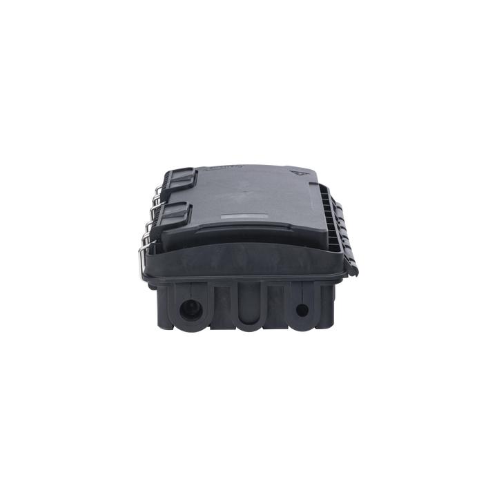 Caja de Distribución de Fibra Óptica, Hasta 96 Empalmes, Exterior IP65, Color Negro