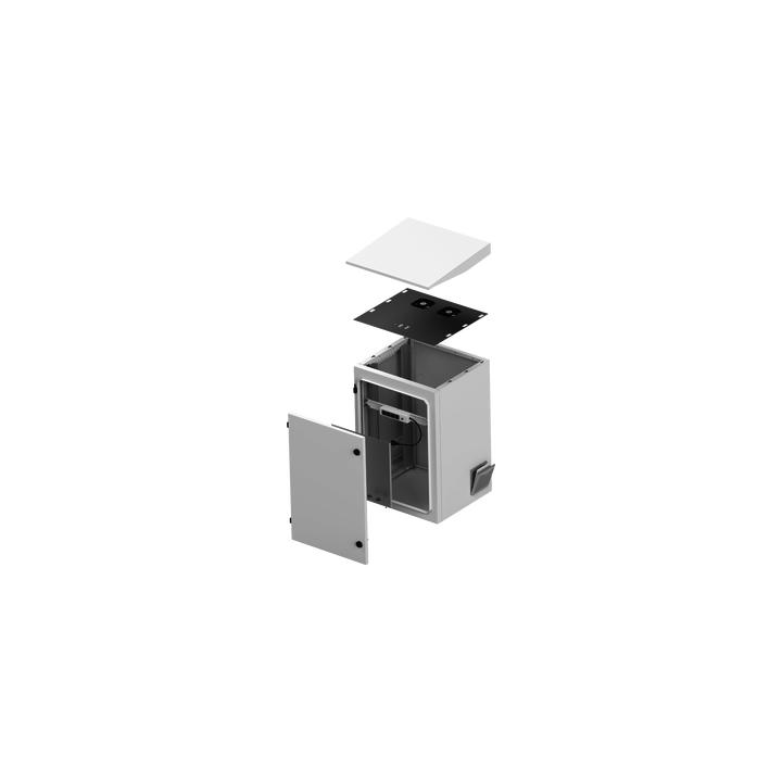 Gabinete de Exterior con Rack de 19" de 24U con Ventiladores y Termostato, Se envía el Gabinete Armado (Montaje a