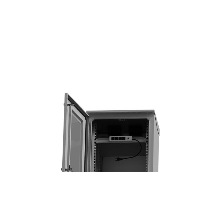 Gabinete de Exterior con Rack de 19" de 24U con Ventiladores y Termostato, Se envía el Gabinete Armado (Montaje a