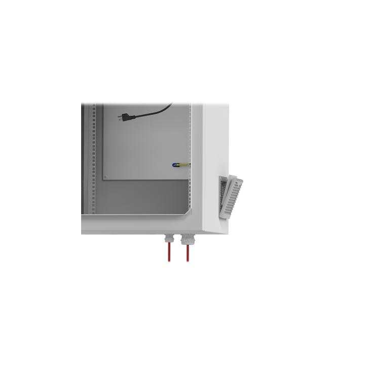 Gabinete de Exterior con Rack de 19" de 24U con Ventiladores y Termostato, Se envía el Gabinete Armado (Montaje a
