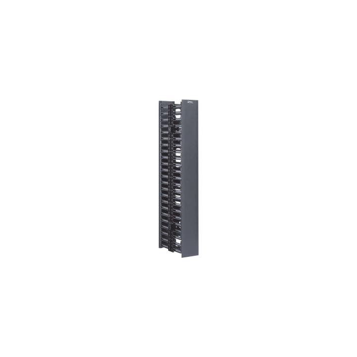 Organizador Vertical NetRunner, Doble (Frontal y Posterior), de 22.5 UR, 4.9in de Ancho, Color Negro
