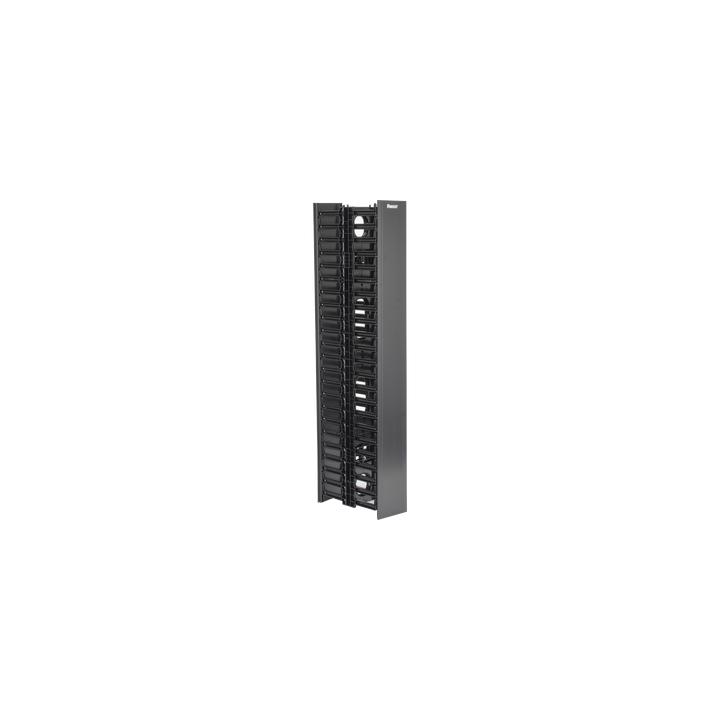 Organizador Vertical NetRunner, Doble (Frontal y Posterior), de 22.5 UR, 4.9in de Ancho, Color Negro