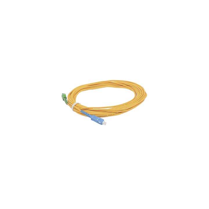 Jumper de Fibra Óptica Simplex, Monomodo, con Conectores SC/UPC-SC/APC, de 10 Metros (32.81 Pies)