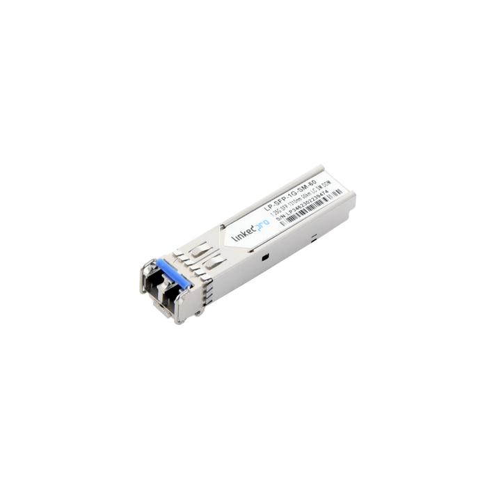 Transceptor Óptico SFP (Mini-Gbic) / Monomodo 1310 nm / 1.25 Gbps / 1000BASE-EX / Conectores LC/UPC Dúplex / DDM /