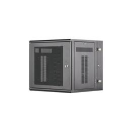 Gabinete PanZone de Montaje en Pared, de 19in, Puerta Ventilada, 12 UR, 635mm de Profundidad, Color Negro