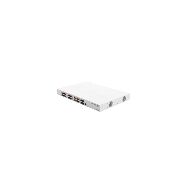 CRS328-24P-4S+RM - 24 port Gigabit Ethernet router/switch with four 10Gbps SFP+