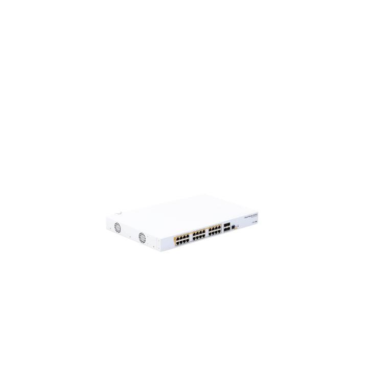 CRS328-24P-4S+RM - 24 port Gigabit Ethernet router/switch with four 10Gbps SFP+