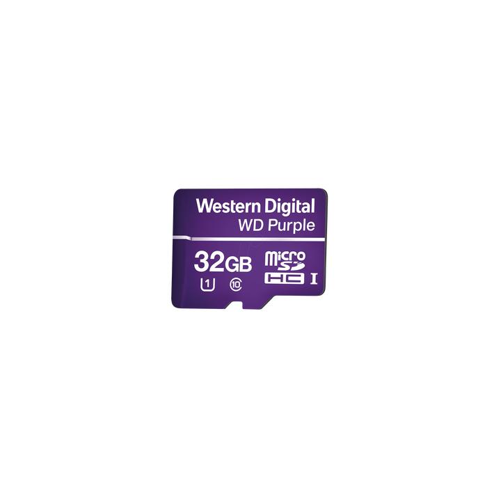 Memoria microSD de 32GB PURPLE, Especializada Para Videovigilancia, 10 VECES MAYOR DURACIÓN, 3 AÑOS DE GARANTIA