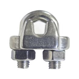 Nudo/ Perro/ Abrazadera Acero Forjado para Cable de 1/4", Acero Inoxidable.