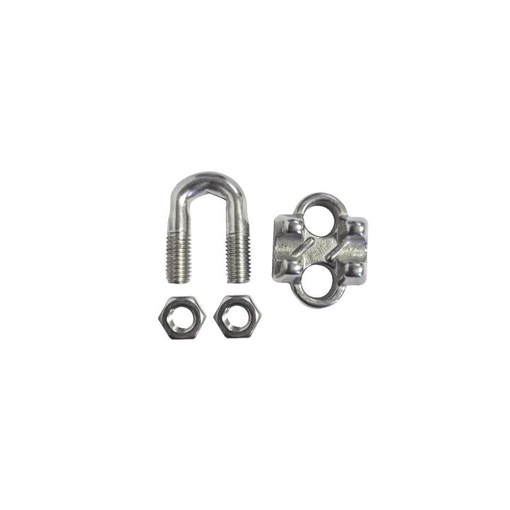 Nudo/ Perro/ Abrazadera Acero Forjado para Cable de 1/4", Acero Inoxidable.