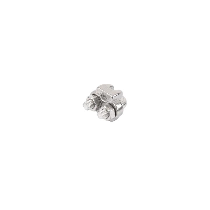 Nudo/ Perro/ Abrazadera Acero Forjado para Cable de 1/4", Acero Inoxidable.