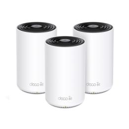 Kit 3 Routers Inalámbricos MESH Interior para Hogar / Doble Banda Wi-Fi 6E AX5400 Mbps / 3 Puerto Gigabit WAN/LAN / 4