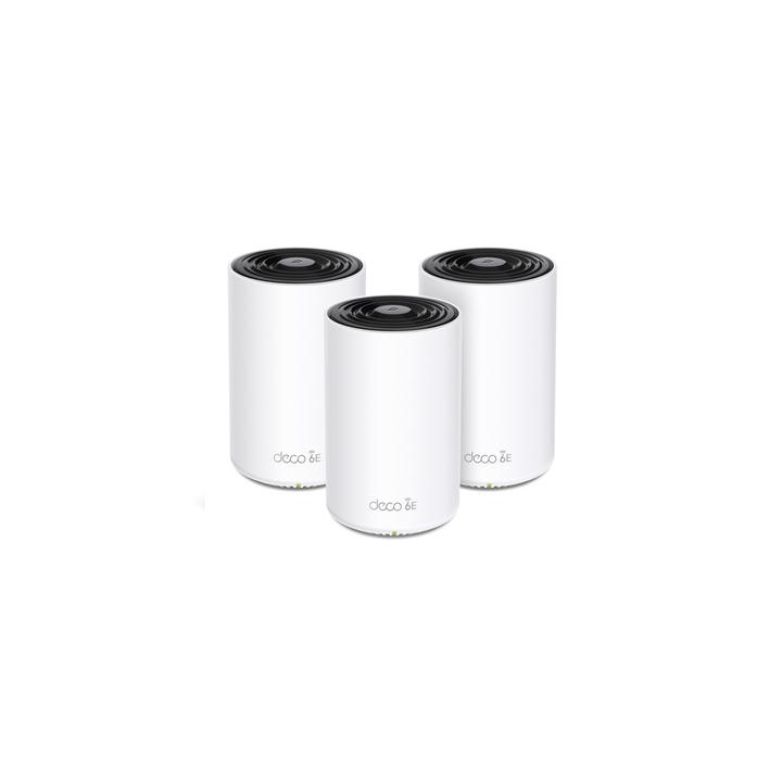 Kit 3 Routers Inalámbricos MESH Interior para Hogar / Doble Banda Wi-Fi 6E AX5400 Mbps / 3 Puerto Gigabit WAN/LAN / 4