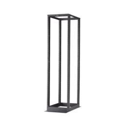 Rack de Cuatro Postes Estándar de 19", Rieles Numerados y Roscados #12-24, Profundidad Máxima de 23 in, 45 Unidades