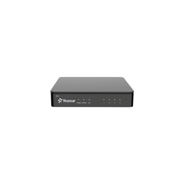 Conmutador IP SIP Yeastar para PYMES / 20 extensiones/ 10 llamadas simultaneas/ 2 puertos FXO (Tarjeta Incluida).