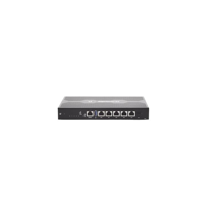 EdgeRouter 6 PoE pasivo 24 V, con 5 puertos 10/100/1000 Mbps + 1 puerto SFP, con funciones avanzadas de ruteo