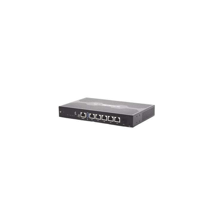 EdgeRouter 6 PoE pasivo 24 V, con 5 puertos 10/100/1000 Mbps + 1 puerto SFP, con funciones avanzadas de ruteo
