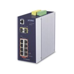 Switch Industrial Administrable Capa 2, 8 puertos PoE Gigabit 802.3af/at, 2 Puertos SFP de 1 / 2.5 Gigabit, Entrada de