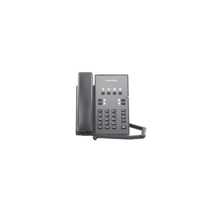 Teléfono IP para Hotelería, profesional con 8 teclas programables para servicio rápido, plantilla personalizable con