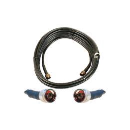 Jumper Coaxial de 50 Ohm con Cable Wilson-400 | Conector N Macho en los Extremos | 15.24 Metros (50 Pies) de Longitud.