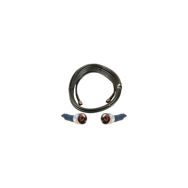 Jumper Coaxial de 50 Ohm con Cable Wilson-400 | Conector N Macho en los Extremos | 15.24 Metros (50 Pies) de Longitud.