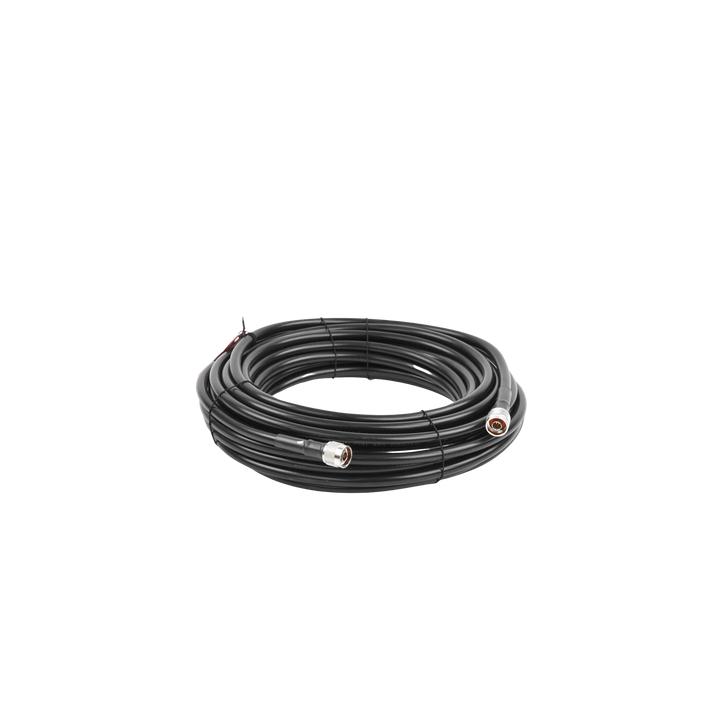 Jumper Coaxial de 50 Ohm con Cable Wilson-400 | Conector N Macho en los Extremos | 15.24 Metros (50 Pies) de Longitud.