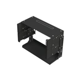 Rack Abierto de montaje en Pared, de 19in, 5 Unidades de rack, Profundidad Ajustable (8" a 12") con Charola de Uso
