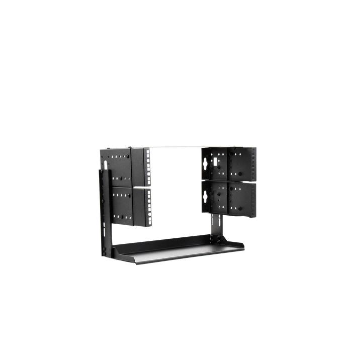 Rack Abierto de montaje en Pared, de 19in, 5 Unidades de rack, Profundidad Ajustable (8" a 12") con Charola de Uso