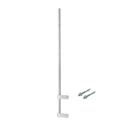 Mástil Liviano de Pared de 1.5 m (Diam. 1-1/4") con Cejas de Fijación  Soldadas, ¡No se gira! Incluye Taquetes para