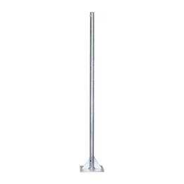 Mástil de 2 metros de 2" Diámetro, con Opresor, Base Soldada . Galvanizado por Inmersión en Caliente.