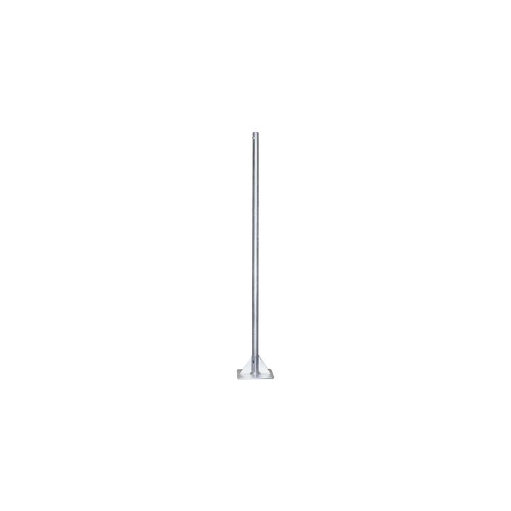 Mástil de 2 metros de 2" Diámetro, con Opresor, Base Soldada . Galvanizado por Inmersión en Caliente.