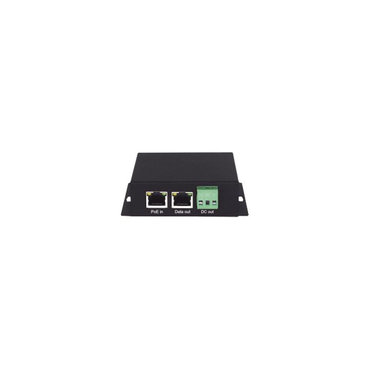 Splitter PoE / 1 Puerto PoE Entrada / 1 Puerto Salida Datos / 1 Salida de 12 Vcc, 2A / Presupuesto PoE 30W /