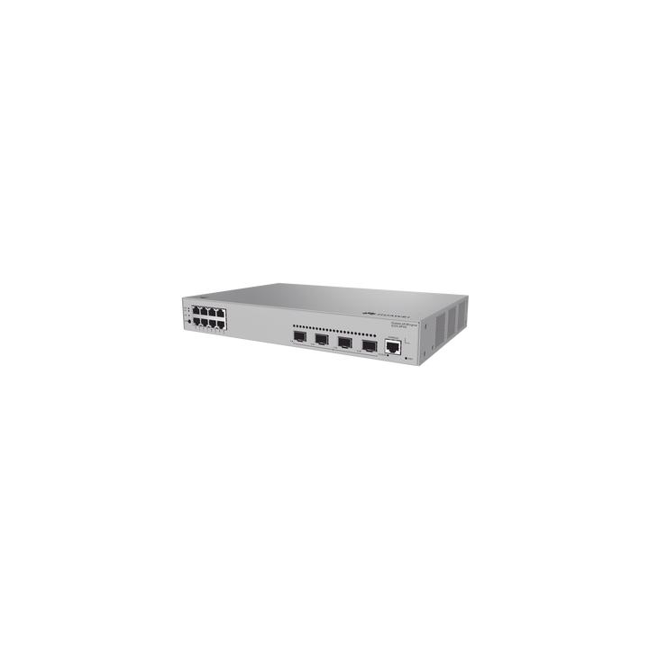 Switch de acceso eKit Administrable / Capa 2 / 8 Puertos PoE+ Gigabit + 4 SFP + Puerto Consola / PoE Perpetuo /