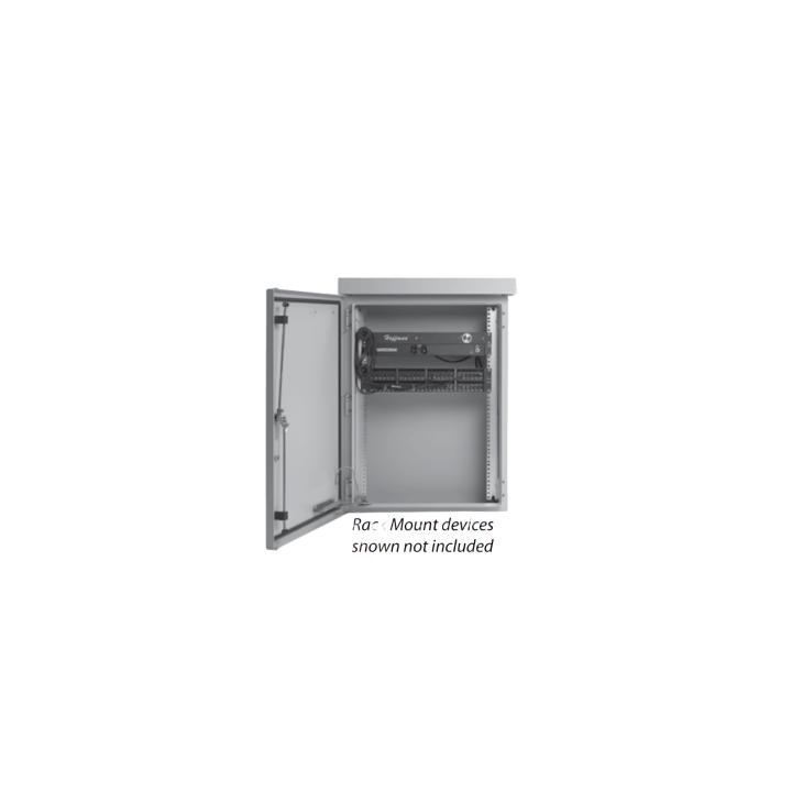 Gabinete Para Exterior OSP ComLine de 18 UR, 600 mm de Ancho, 500 mm de Profundidad De Aluminio, Color Gris Claro Con