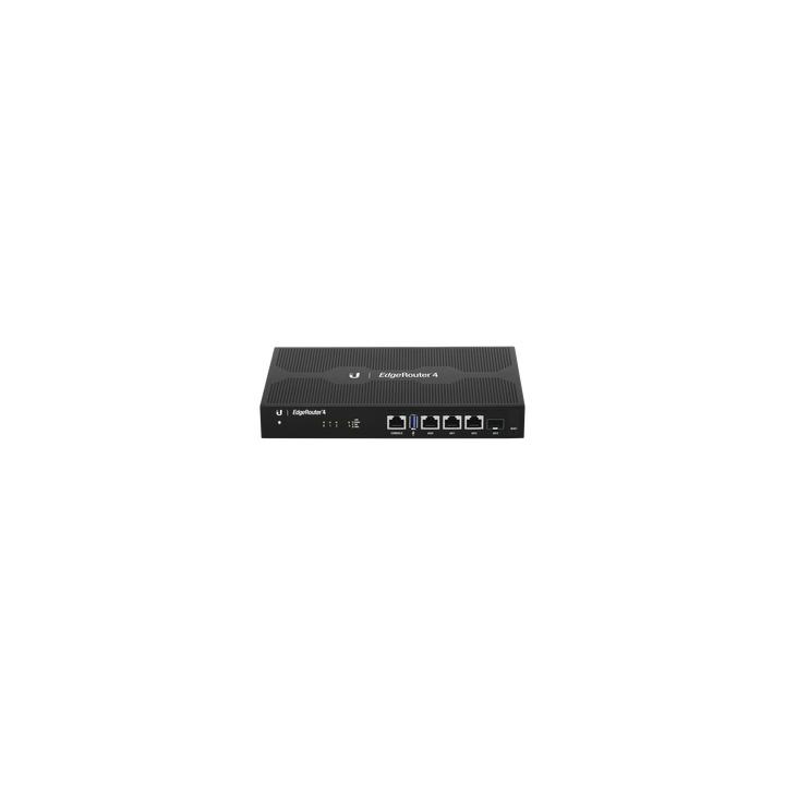 EdgeRouter 4, con 3 puertos 10/100/1000 Mbps + 1 puerto SFP, con funciones avanzadas de ruteo