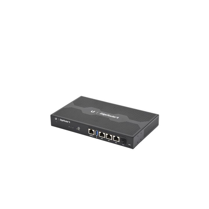 EdgeRouter 4, con 3 puertos 10/100/1000 Mbps + 1 puerto SFP, con funciones avanzadas de ruteo