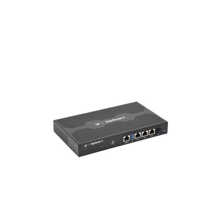EdgeRouter 4, con 3 puertos 10/100/1000 Mbps + 1 puerto SFP, con funciones avanzadas de ruteo