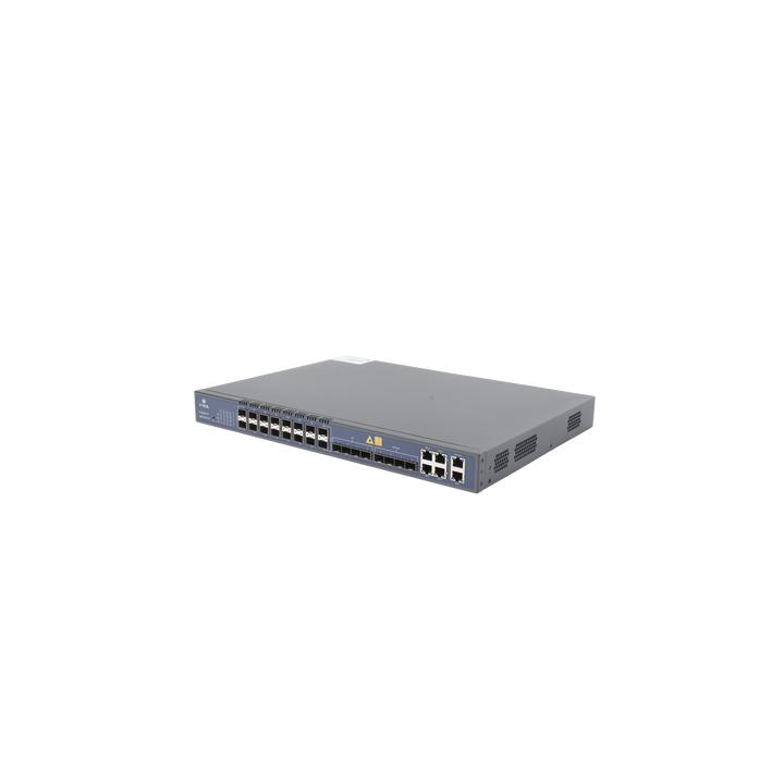 OLT de 16 puertos EPON con 12 puertos Uplink (4 puertos Gigabit Ethernet + 4 puertos SFP + 4 puertos SFP+) , hasta