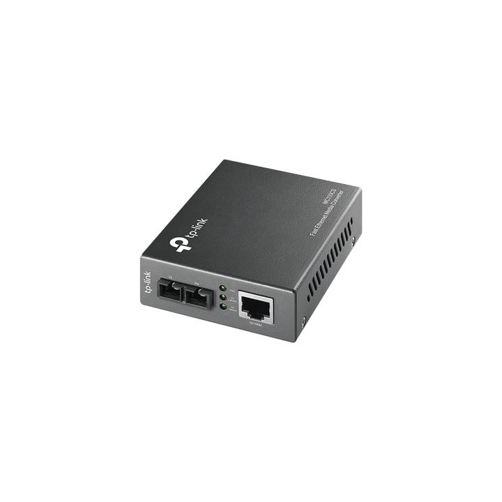 Convertidor Fibra Óptica Monomodo /  1 Puerto RJ45 10/100 Mbps / Puerto Fibra Óptica SC 100 Mbps / Hasta 20