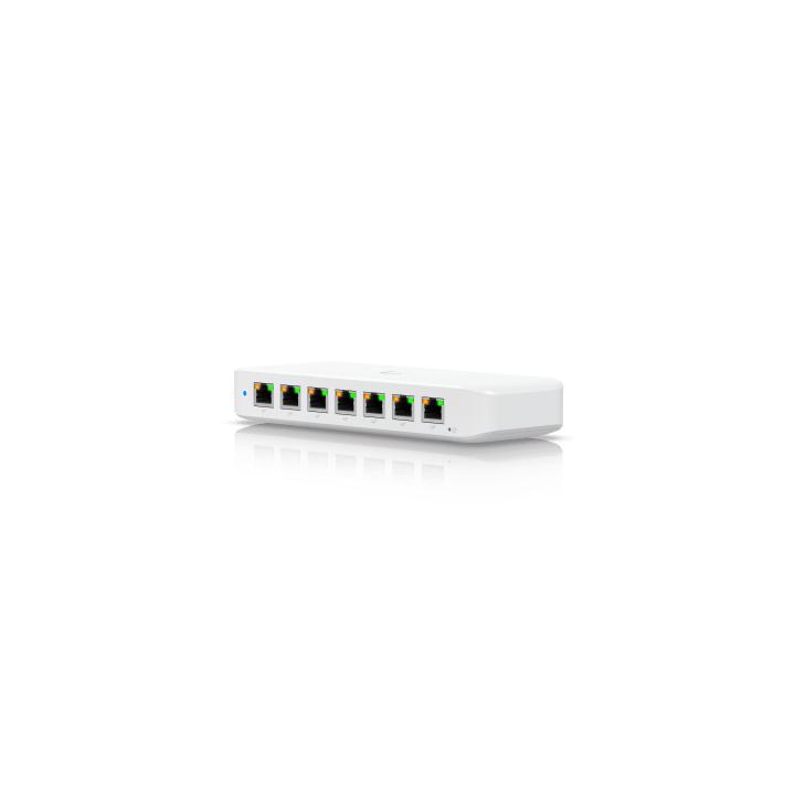 USW Ultra 60W Switch de 8 Puertos GbE (7 Puertos PoE+ y 1 Puerto Entrada PoE++) con Opciones de Montaje Versátiles