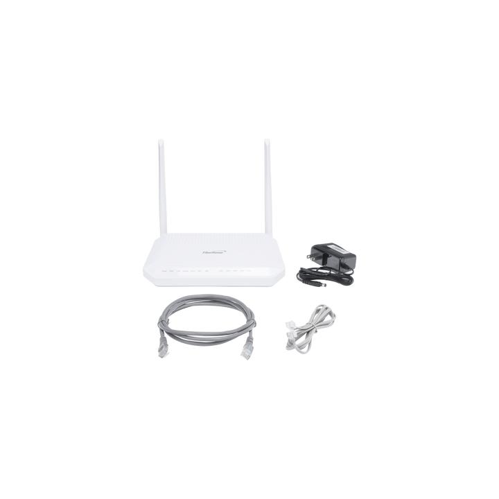 ONU GPON WiFi (2.4/5 GHz), 2 Antenas de 5 dBi, Compatible con OLTs de Terceros, MIMO 2x2, 4 puertos Gigabit + 1 POTS +