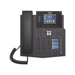 Teléfono IP Empresarial con Estándares Europeos, 12 lineas SIP con pantalla a color, 30 teclas DSS/BLF, puertos