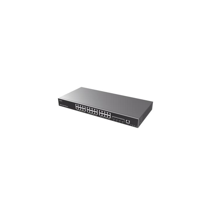 Switch Capa 3 Administrable / 24 puertos 10/100/1000 Mbps + 4 Puertos SFP+ de 10 Gigabits / Compatible con GWN Cloud.