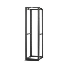 Rack de Cuatro Postes Estándar de 19", Rieles Numerados y Roscados #12-24, Profundidad Máxima de 30 in, 45 Unidades