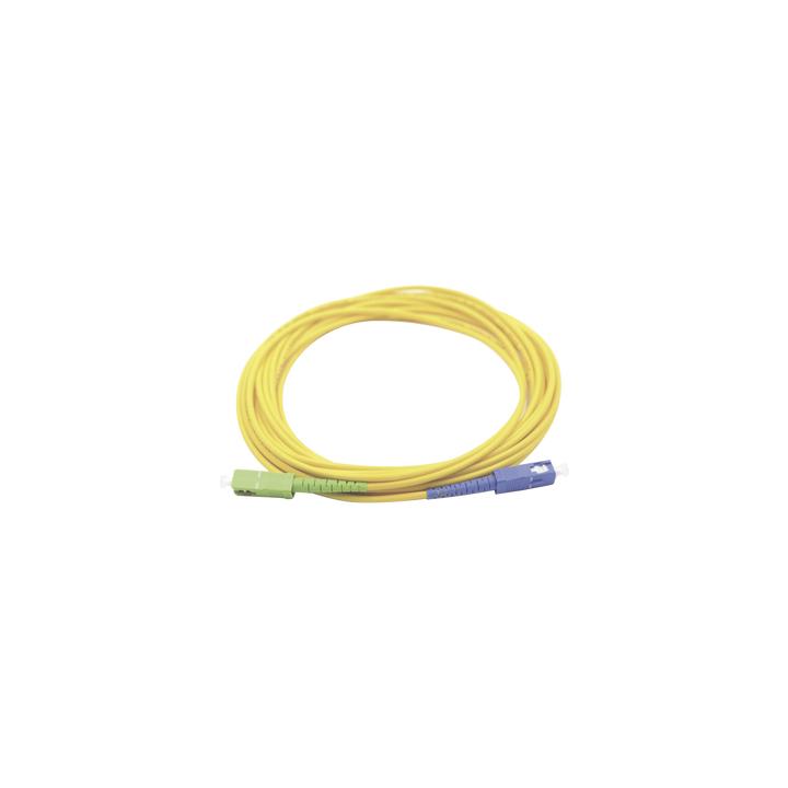 Jumper de Fibra Óptica Monomodo SC/UPC SC/APC Simplex, Color Amarillo 1 Metro (3.28 Pies)