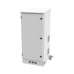 Gabinete de Piso para Exterior con Ventiladores y Termostato con Rack de 19" de 16 U + Espacio para Baterías, Se