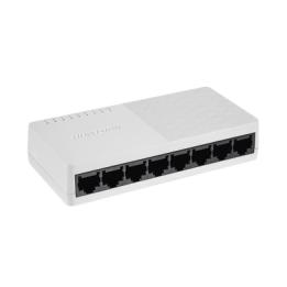 Switch No Administrable de Escritorio de 8 Puertos / Fast Ethernet  10 / 100 Mbps / Diseño Compacto y Estetico
