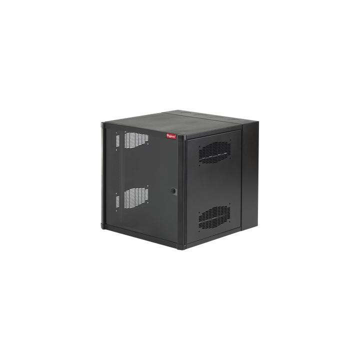 Gabinete AccessPlus de 12 UR Montaje en Pared de 19in, Rieles Numerados y Roscados #10-32, Puerta con Ventana de