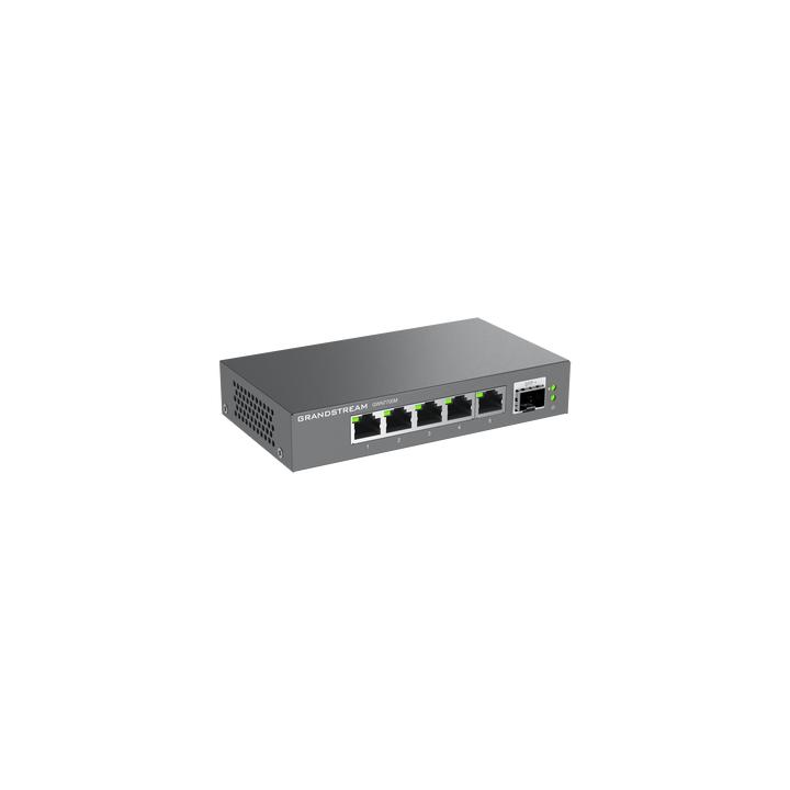 Switches de red Multi-Gigabit de 2.5G No Administrable / 5 Puertos RJ45 de 100/1000/2500Mbps / 1 puerto de fibra SFP+