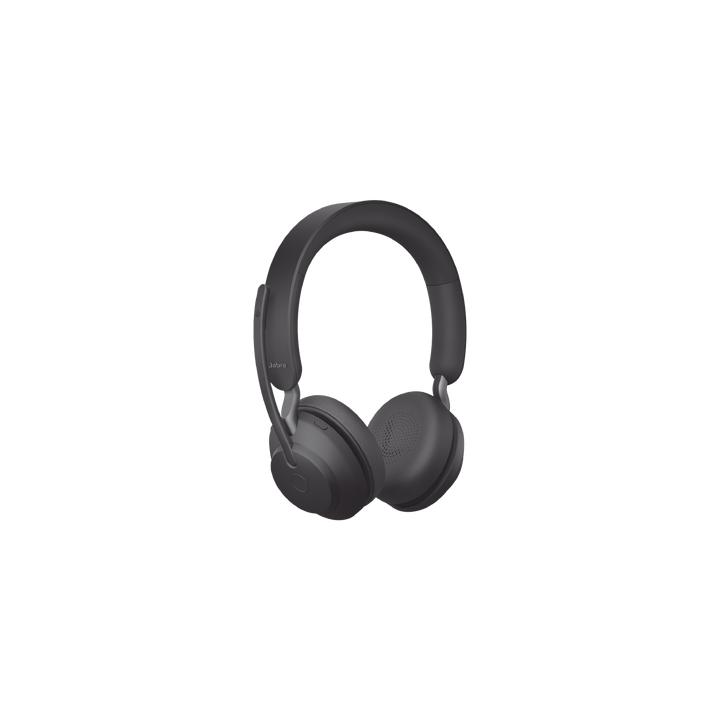 Jabra Evolve2 65, Auricular stereo versión UC con aislamiento de ruido activa, dongle USB-A indicador de ocupado